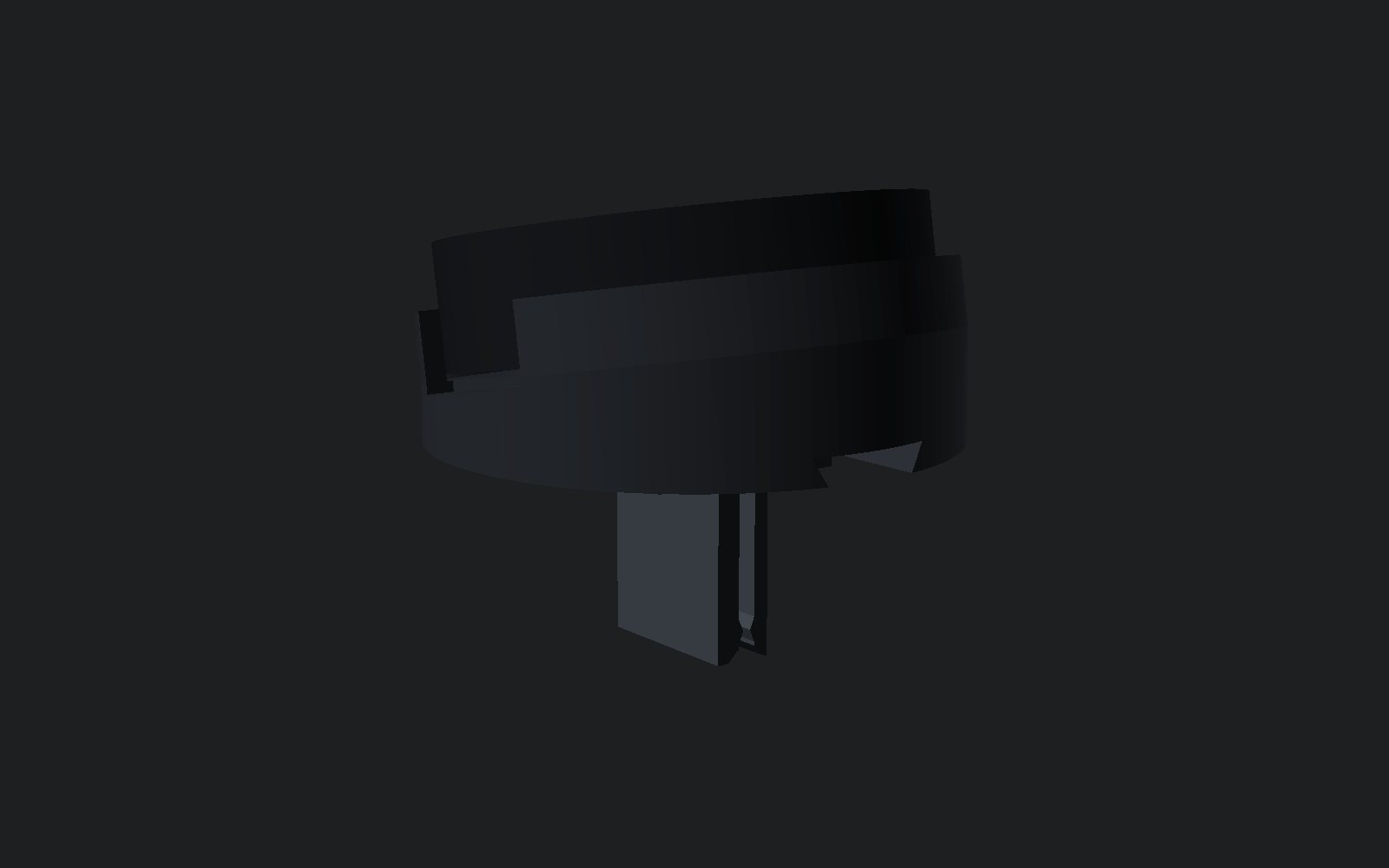 The Dash in the vent clip, seen from the side